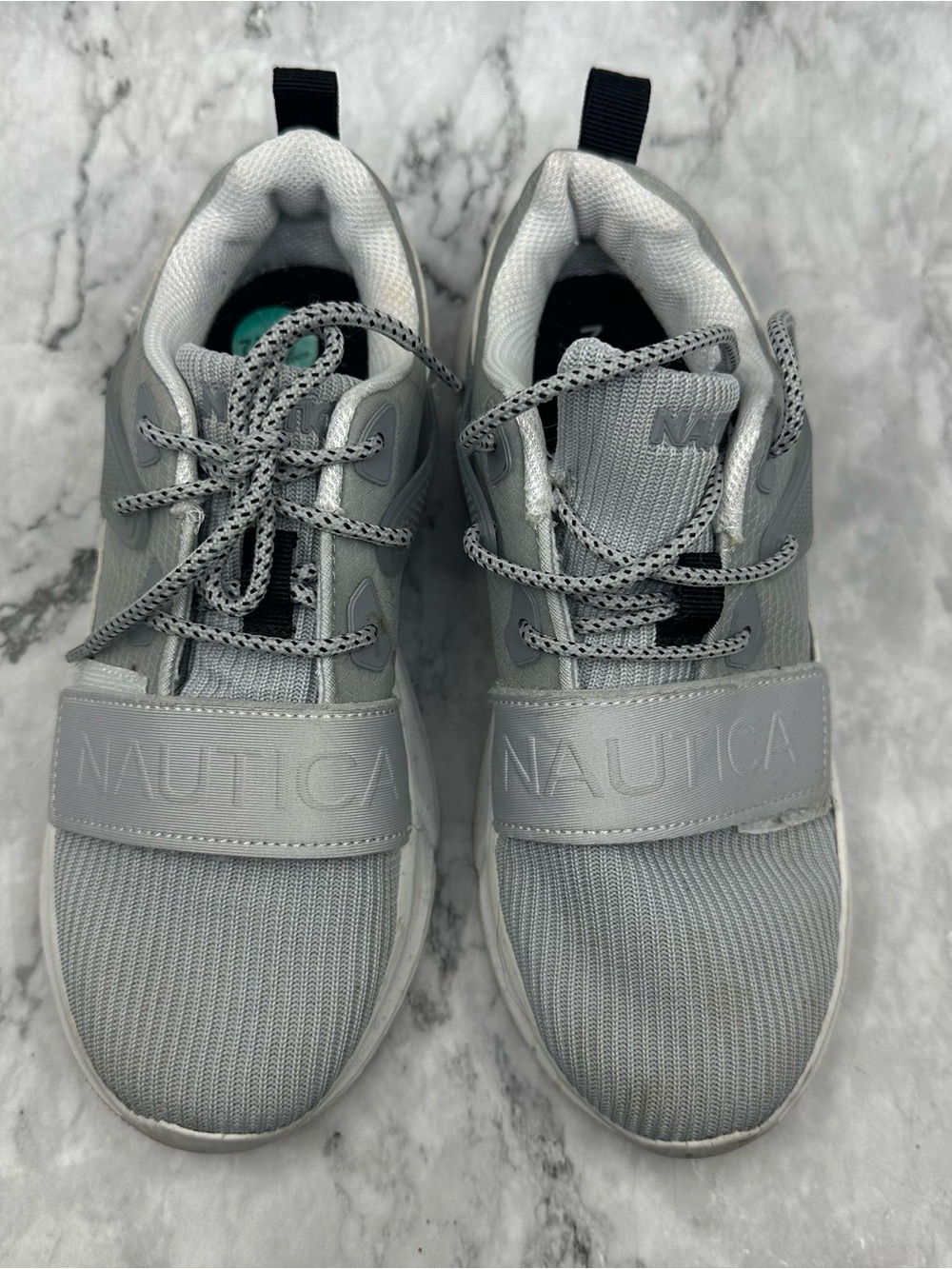 Nautica Gray Mesh Athletic Sneakers